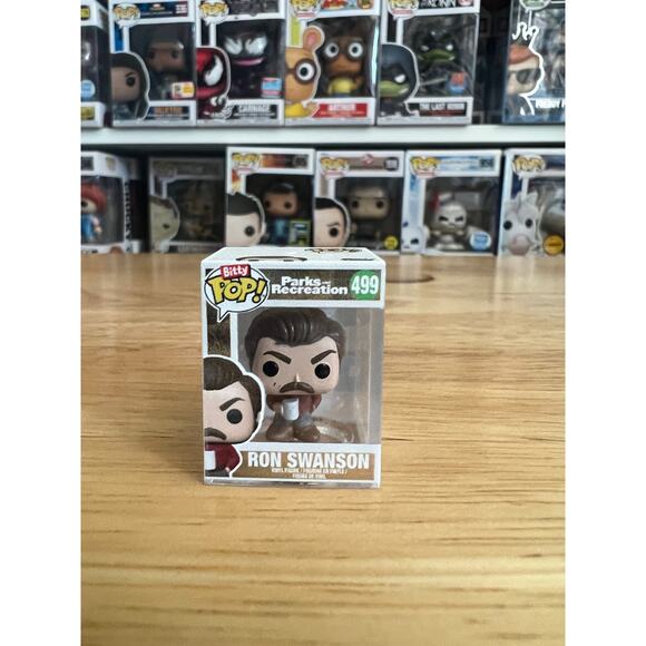 BITTY Ron Swanson Parks & Recreation Funko Pop #499 Rec TV Show Nick Offerman - Picture 1 of 6